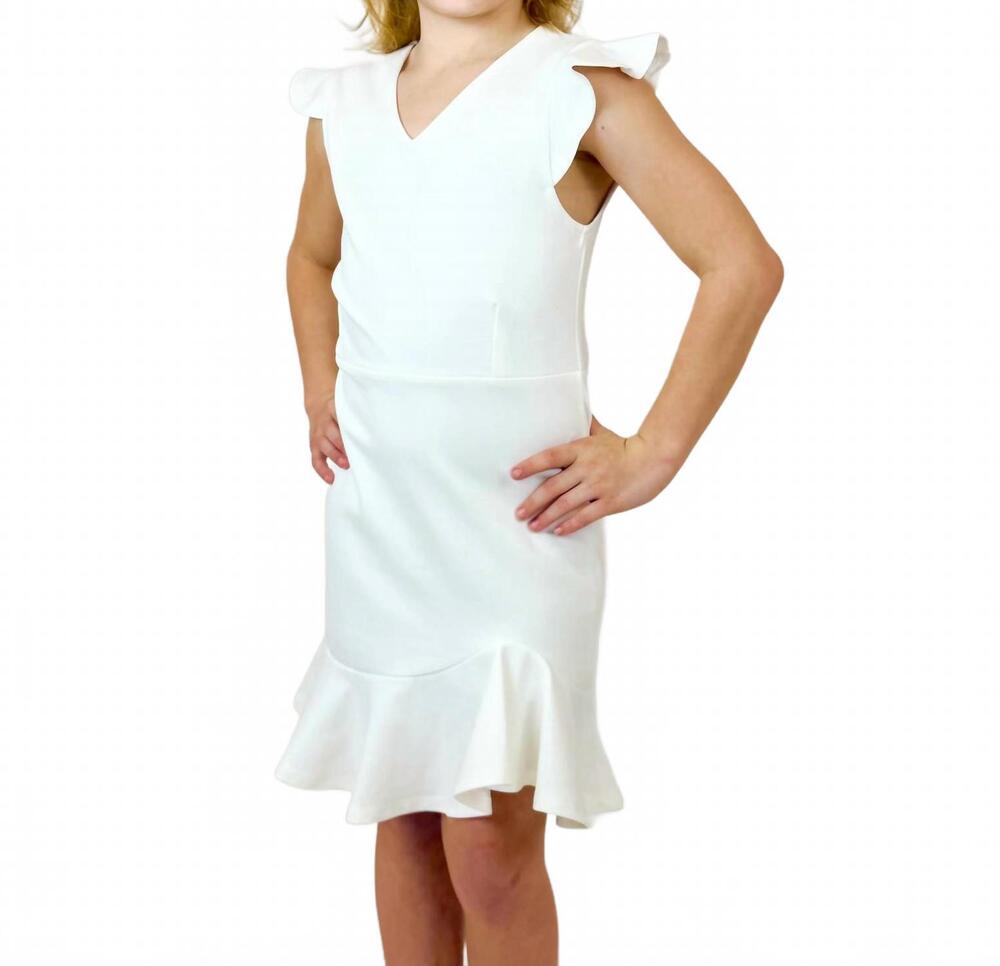 NEW MISS BEHAVE GIRLS girls fiona dress in white